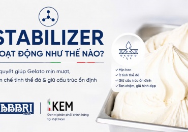 Stabilizer hoạt động như thế nào? Bí quyết tạo Gelato mịn mượt cùng Base FABBRI 1905