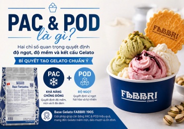 PAC và POD là gì? Hai chỉ số quyết định độ ngọt, độ mềm và kết cấu Gelato chuẩn Ý cùng Base FABBRI 1905