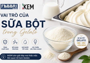 VAI TRÒ CỦA SỮA BỘT TRONG GELATO: “MẢNH GHÉP” QUAN TRỌNG TẠO NÊN CẤU TRÚC HOÀN HẢO